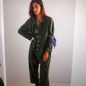 New with tags We the Free  People Margarita Jumpsuit Green Everglades Medium
